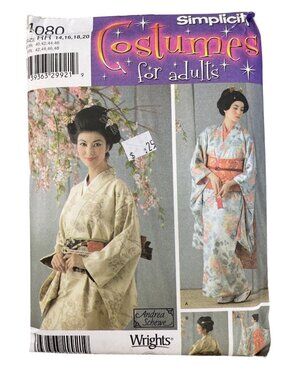 Simplicity 4080 Misses Costumes Sewing Pattern Sizes 14-20 Kimono Obi UNCUT